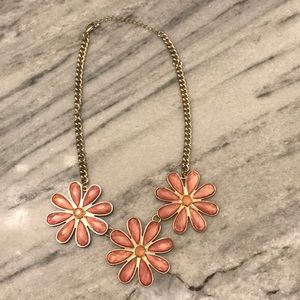 Pink flower necklace